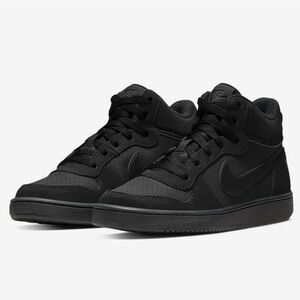 Nike Kids All-Black High-Top Sneakers
